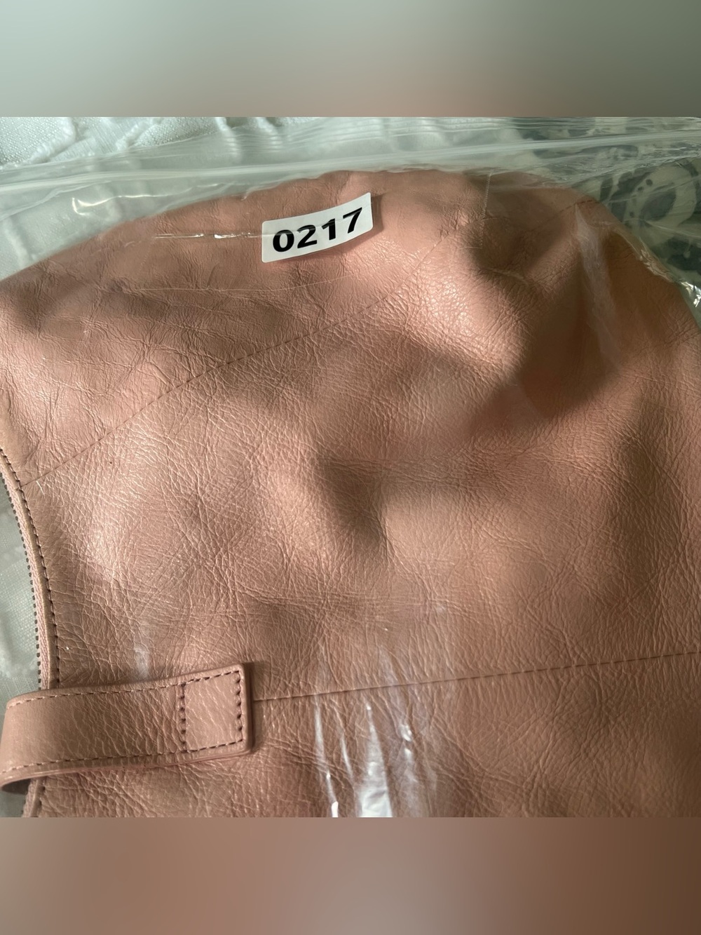 Banana Republic Vintage Salmon Pink Leather Y2K 2000 Bamboo Handle Shoulder Bag - Picture 16 of 16